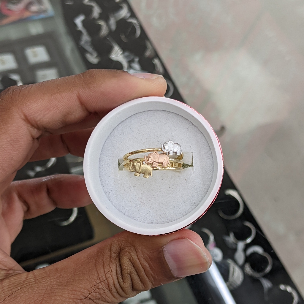 14kt Real Gold Elephant Ring For Women
